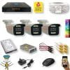 3 Kameralı Set - Gece Renkli Gösteren Hareket Algılayan 5 Mp Sony Lensli 1080p Full Hd Güvenlik Kamerası Seti 908w
